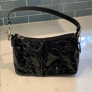 Patent leather Coach handbag
